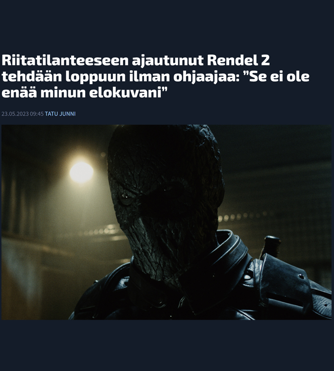 Rendel 2 valmistuu