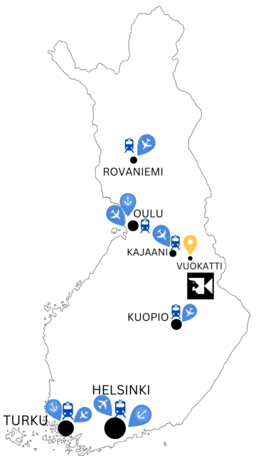 Vuokatti Map - Kajawood location
